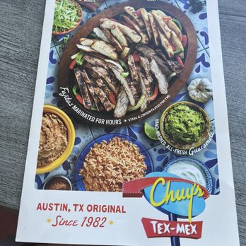 Chuy's - Menu - Tex-Mex Near Me - Lutz, Florida