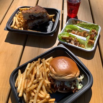 Cherry Republic - Pulled pork sandwich, chicken lettuce wraps, cherry grilled cheese, and some cherry-based beer! - Specialty Food Near Me - Glen Arbor, Michigan