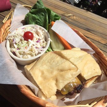 Nepenthe - The burger with cheddar - New American Near Me - Big Sur, California