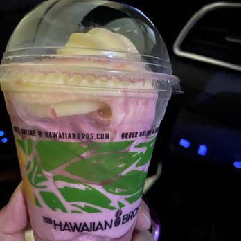 Hawaiian Bros Island Grill - Raspberry and Pineapple twist soft serve- delicious - Hawaiian Near Me - Murphy, Texas Hawaiian Bros Island Grill - Raspberry and Pineapple twist soft serve- delicious - Hawaiian Near Me - Murphy, Texas