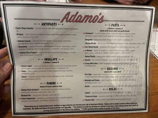Menu photo 1 Adamo's Sacramento, CA
