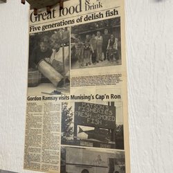 Cap’n Ron’s Fish and Chips - Newspaper clippinge