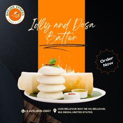 Bhojan Xpress - Idly batter is a smooth and fluffy mixture prepared from a combination of fermented rice and urad dal, Dosa batter is a versatile and fermen
