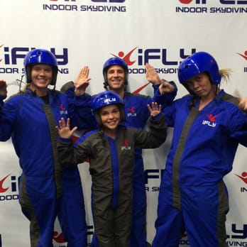 iFLY - The family posing after flying! - Skydiving Near Me - Houston, Texas