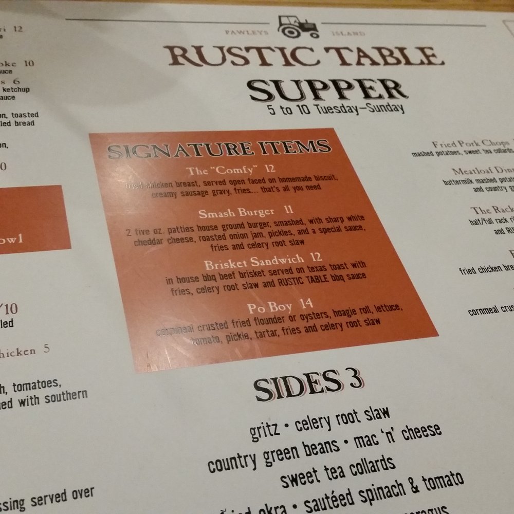 Rustic Table - Southern Near Me - Pawleys Island, South Carolina