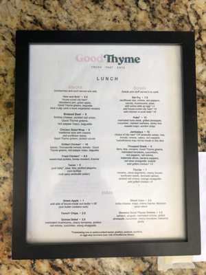 Menu photo 4 Good Thyme Lakeland, FL