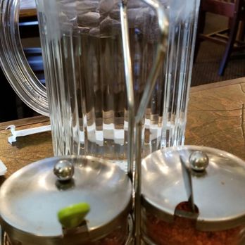 Pad Thai - Pitcher of Water and Extra Spice at table... - Thai Near Me - Highland Park, New Jersey