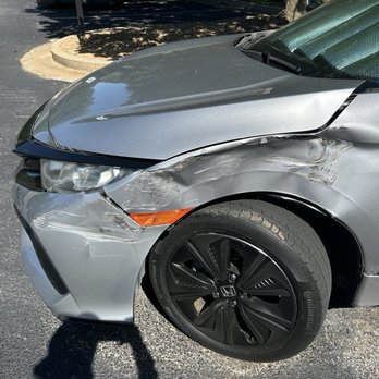 Villas at Hannover - My parked vehicle after being hit in the parking lot. - Apartments Near Me - Stockbridge, Georgia Villas at Hannover - My parked vehicle after being hit in the parking lot. - Apartments Near Me - Stockbridge, Georgia