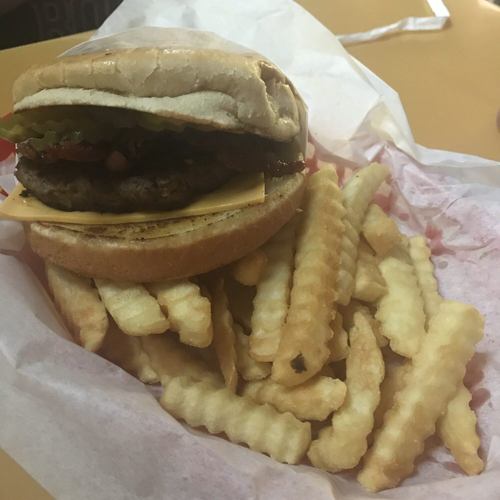 AJ's - Cheeseburger and fries - Hot Dogs Near Me - Edna, Texas