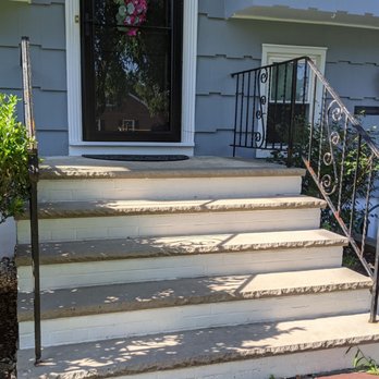 L & C Railings - Old iron railing was rusted, had paint chipping everywhere and was detached in one spot. - Fences & Gates Near Me - Rahway, New Jersey L & C Railings - Old iron railing was rusted, had paint chipping everywhere and was detached in one spot. - Fences & Gates Near Me - Rahway, New Jersey