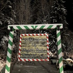 Welcome To North Pole Sign