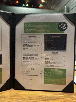 Menu photo 1 Zee Zee's Baton Rouge, LA Menu photo 1 Zee Zee's Baton Rouge, LA