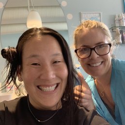 Michelle: the wonderful owner about to send me home with this incredible hairstyle after she told me I had no lice!!! Michelle: the wonderful owner about to send me home with this incredible hairstyle after she told me I had no lice!!!