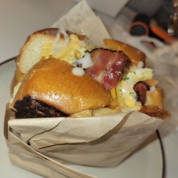 Bmp & Grnd - Viral Egg Drop Sandwich - American Near Me - New Orleans, Louisiana Bmp & Grnd - Viral Egg Drop Sandwich - American Near Me - New Orleans, Louisiana