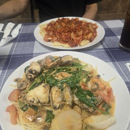 Lobster Diablo and Penne arabiata