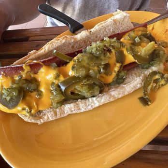 Stock Rock Cafe - Hot dog - can't go wrong with that - Seafood Near Me - Stock Island, Florida