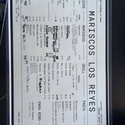 Mariscos Los Reyes - Menu 06/2025