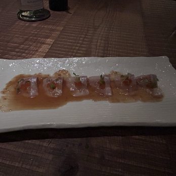 Shōtō - Sliced sea bass sashimi with yuzu truffle and ikura   Suzuki no o sashimi - Japanese Near Me - Washington, DC, District of Columbia
