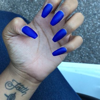 Bamboo Nails & Spa - Matte Electric Blue - Nail Salons Near Me - Edmond, Oklahoma Bamboo Nails & Spa - Matte Electric Blue - Nail Salons Near Me - Edmond, Oklahoma