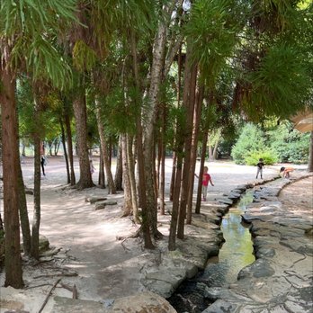 Webb Bridge Park - Nice little stream with sand box area to the right - Parks Near Me - Alpharetta, Georgia