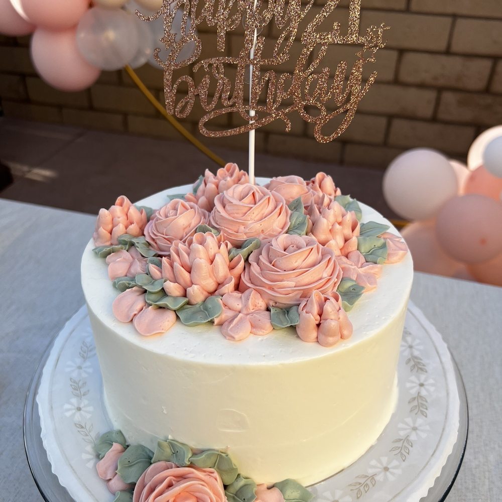 Some Crust Bakery - Pink Champagne Cake with Strawberry Filling - Bakeries Near Me - Claremont, California Some Crust Bakery - Pink Champagne Cake with Strawberry Filling - Bakeries Near Me - Claremont, California