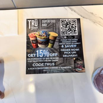 Trū Bowl - 15% off - Acai Bowls Near Me - Monrovia, California Trū Bowl - 15% off - Acai Bowls Near Me - Monrovia, California