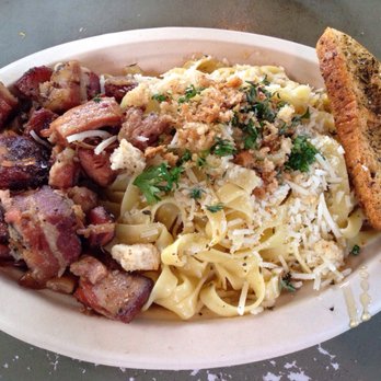 Patrizi's - The lemon and thyme fettuccine special. They suggested I add the smoked pork belly and I did not disagree. - Italian Near Me - Austin, Texas