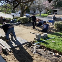 Paver installation.