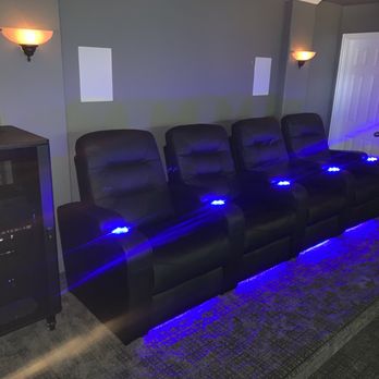 21st Century Audio Video - Home Theater Seating provided and installed by us. Also built riser for seating. - Home Theatre Installation Near Me 21st Century Audio Video - Home Theater Seating provided and installed by us. Also built riser for seating. - Home Theatre Installation Near Me