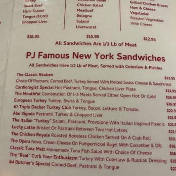 PJ Bernstein - P.J's Famous New York Sandwiches - Delis Near Me - New York, New York