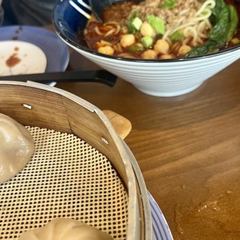 Yu Noodles - Pork Soup Dumplings (6pcs) 汤包 & N2. Noodles and Chick Pea Minced Pork 豌杂面. Taste okay. 6 out of 10 - Chinese Near Me - Fairfax, Virginia Yu Noodles - Pork Soup Dumplings (6pcs) 汤包 & N2. Noodles and Chick Pea Minced Pork 豌杂面. Taste okay. 6 out of 10 - Chinese Near Me - Fairfax, Virginia