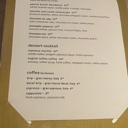 Oct 2024: Dessert Menu