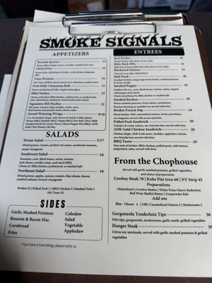 Menu photo 1 Smoke Signals Lake Placid, NY Menu photo 1 Smoke Signals Lake Placid, NY