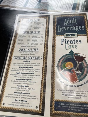 Menu photo 1 Pirates Cove Galesville, MD