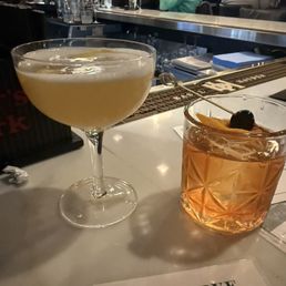 Lavender bees knees and K&R old fashioned Lavender bees knees and K&R old fashioned