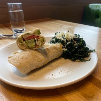 True Food Kitchen - A wrap w a side of kale. - New American Near Me - Oakbrook, Illinois True Food Kitchen - A wrap w a side of kale. - New American Near Me - Oakbrook, Illinois
