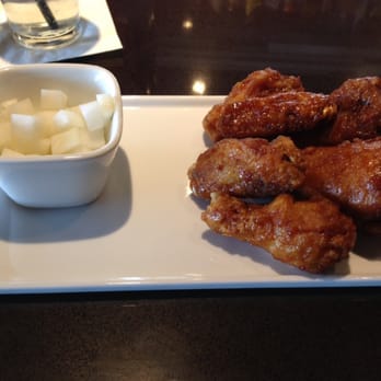 Bonchon Navy Yard - From the lunch menu, combo (4 wings and 2 drumsticks) with a side of radish ($9.00) - Chicken Wings Near Me - Washington, DC, District of Columbia