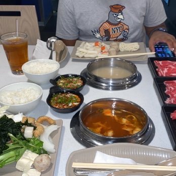 Spring Shabu-Shabu - Kimchi and pork bone broth. - Japanese Near Me - Flushing, New York Spring Shabu-Shabu - Kimchi and pork bone broth. - Japanese Near Me - Flushing, New York