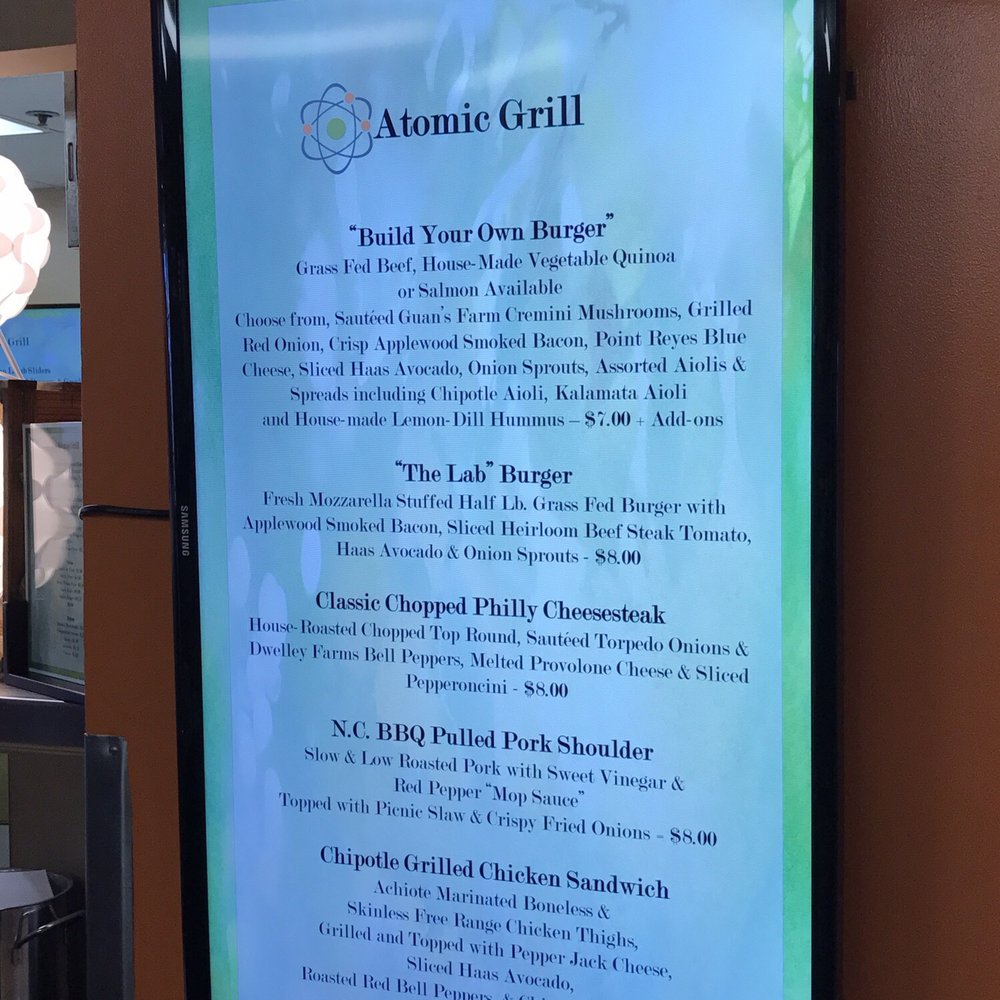 LBNL Cafeteria - a menu for the atomic grill - Cafeteria Near Me - Berkeley, California LBNL Cafeteria - a menu for the atomic grill - Cafeteria Near Me - Berkeley, California