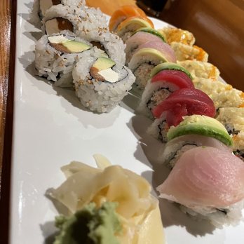 Oto Sushi - Rainbow roll (right) Philly roll (left) - Japanese Near Me - Redmond, Washington