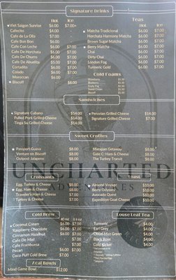 Menu photo 1 Uncharted Adventures Cafe Bakersfield, CA Menu photo 1 Uncharted Adventures Cafe Bakersfield, CA