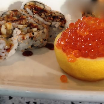 Forty Five Degrees - Eel roll and salmon roe. - Sushi Bars Near Me - Indianapolis, Indiana Forty Five Degrees - Eel roll and salmon roe. - Sushi Bars Near Me - Indianapolis, Indiana