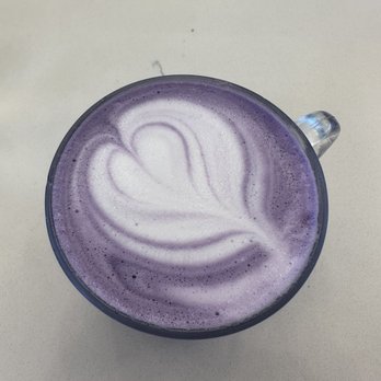 Sweet Maple - Heart design on ube latte - Breakfast & Brunch Near Me - Cupertino, California Sweet Maple - Heart design on ube latte - Breakfast & Brunch Near Me - Cupertino, California