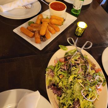 Fusion at Union - mozzarella sticks and salad - Pizza Near Me - Newburgh, New York