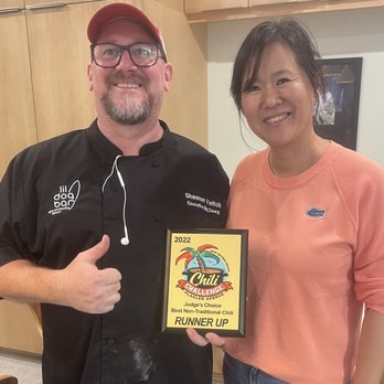 Lil Dog Bar - Chili challenge runner up with chef Shannon and owner Lily Donohue - Hot Dogs Near Me - New Smyrna Beach, Florida Lil Dog Bar - Chili challenge runner up with chef Shannon and owner Lily Donohue - Hot Dogs Near Me - New Smyrna Beach, Florida
