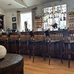 The Silo Cookhouse at The Horse Shoe Farm - This is the bar the stools are just beautiful and each one is unique.