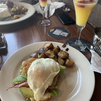 Copperbarn Coffeebar & Eatery - Avocado toast with mimosas - Coffee & Tea Near Me - Middletown, New York