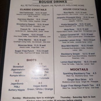 Rocko's Dive Bar & Texas Kitchen - Drink menu - Dive Bars Near Me - Pearland, Texas