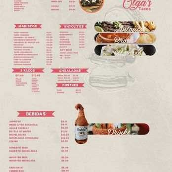 Olga's Tacos - Menu - Tacos Near Me - Cathedral city, California Olga's Tacos - Menu - Tacos Near Me - Cathedral city, California