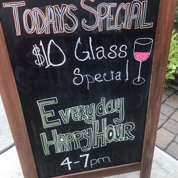 The Vine and Spirits - Happy hour promo board - Wine Bars Near Me - Danville, California